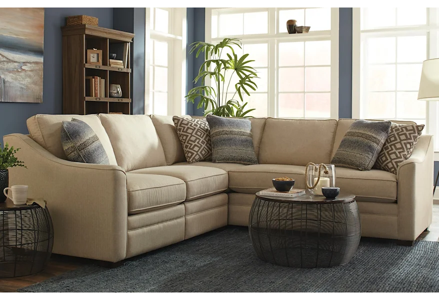F9 Custom Collection Custom 2 Pc Sectional w/ Recliners by Craftmaster at Esprit Decor Home Furnishings